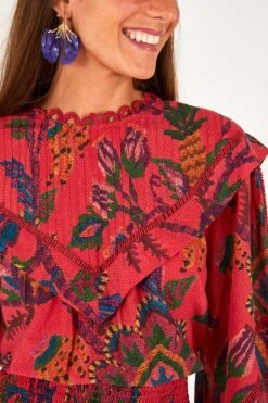 Farm Rio Red Sunset Tapestry Mini Dress 8 Farm Rio Red Sunset Tapestry Mini Dress -Farm Rio 301793 03