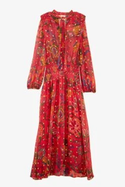 Farm Rio Red Sunset Tapestry Embroidered Maxi Dress -Farm Rio 301808 06 1
