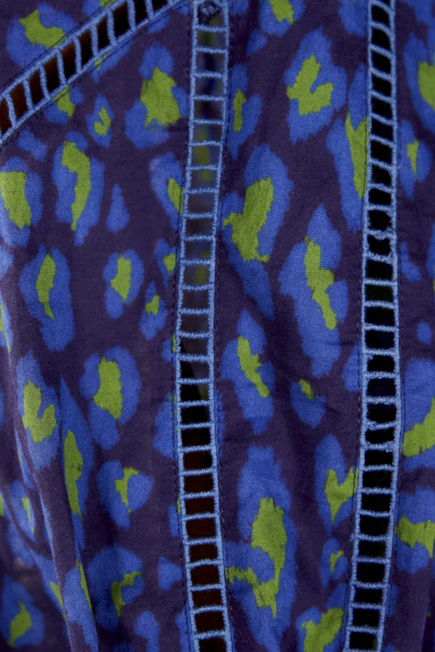 Farm Rio Blue Leopard Pop Blouse 5 Farm Rio Blue Leopard Pop Blouse - Image 5