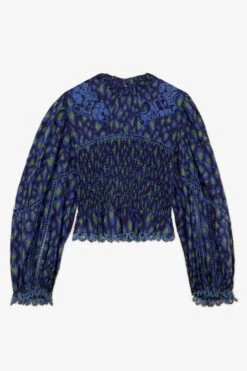 Farm Rio Blue Leopard Pop Blouse 11 Farm Rio Blue Leopard Pop Blouse -Farm Rio 301831 06