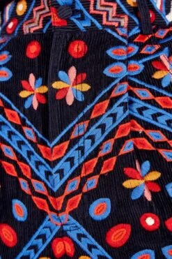 Farm Rio Embroidered Corduroy Pants 8 Farm Rio Embroidered Corduroy Pants -Farm Rio 301854 04