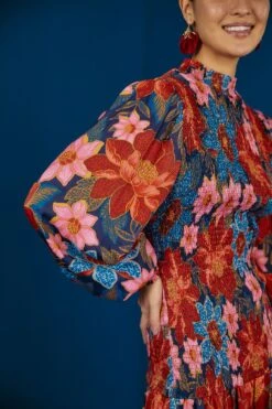 Farm Rio Navy Garden Smocked Mini Dress -Farm Rio 301902 04