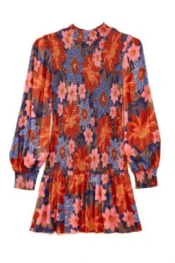 Farm Rio Navy Garden Smocked Mini Dress -Farm Rio 301902 05