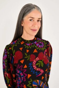 Farm Rio Black Jungle Fruits Midi Dress -Farm Rio 301928 03