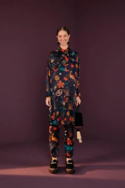 Farm Rio Black Cerrado Sky Lenzing™ Ecovero™ Viscose Shirtdress 8 Farm Rio Black Cerrado Sky Lenzing™ Ecovero™ Viscose Shirtdress -Farm Rio 301933 04 1