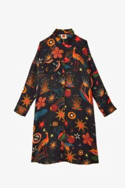 Farm Rio Black Cerrado Sky Lenzing™ Ecovero™ Viscose Shirtdress 9 Farm Rio Black Cerrado Sky Lenzing™ Ecovero™ Viscose Shirtdress -Farm Rio 301933 06