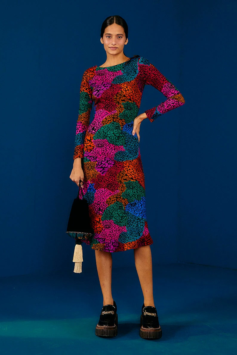 Farm Rio Rainbow Mix Jersey Dress 2 Farm Rio Rainbow Mix Jersey Dress - Image 2