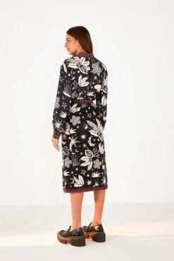 Farm Rio Black & White Cerrado Sky Wrap Skirt 9 Farm Rio Black & White Cerrado Sky Wrap Skirt -Farm Rio 301945 04