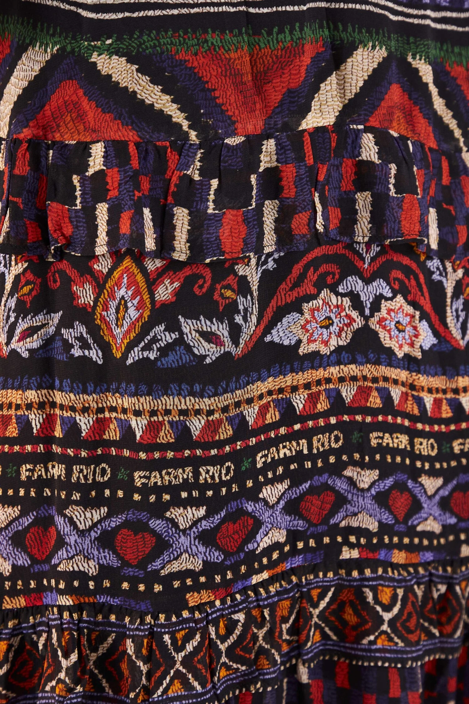 Farm Rio Blue Ainika Tapestry Maxi Skirt 4 Farm Rio Blue Ainika Tapestry Maxi Skirt - Image 4