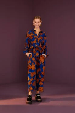Farm Rio Navy Bananica Jumpsuit