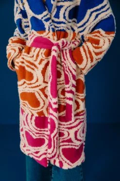 Farm Rio Multicolored Wild Hearts Fleece Coat 8 Farm Rio Multicolored Wild Hearts Fleece Coat -Farm Rio 302194 04