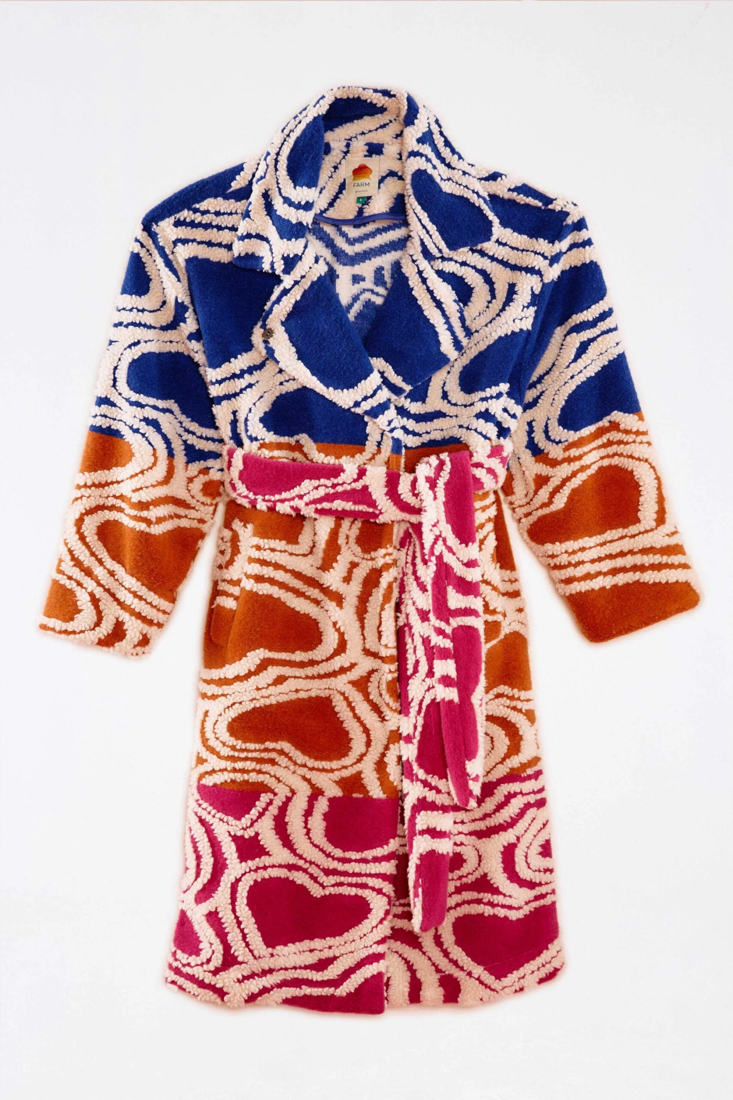 Farm Rio Multicolored Wild Hearts Fleece Coat 5 Farm Rio Multicolored Wild Hearts Fleece Coat - Image 5