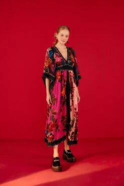 Farm Rio Flower Scarves Maxi Dress -Farm Rio 302323 01