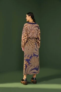 Farm Rio Navy Yawanawa Vanahu Lenzing™ Ecovero™ Viscose Midi Skirt 6 Farm Rio Navy Yawanawa Vanahu Lenzing™ Ecovero™ Viscose Midi Skirt -Farm Rio 302327 03