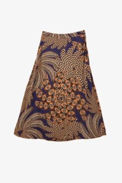 Farm Rio Navy Yawanawa Vanahu Lenzing™ Ecovero™ Viscose Midi Skirt 7 Farm Rio Navy Yawanawa Vanahu Lenzing™ Ecovero™ Viscose Midi Skirt -Farm Rio 302327 04