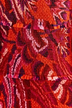 Farm Rio Orange Chevron Forest Maxi Dress 10 Farm Rio Orange Chevron Forest Maxi Dress -Farm Rio 303765 05