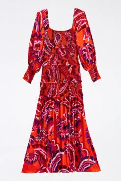 Farm Rio Orange Chevron Forest Maxi Dress 11 Farm Rio Orange Chevron Forest Maxi Dress -Farm Rio 303765 06