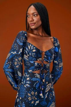 Farm Rio Black Macaw Forest Midi Dress -Farm Rio 303774 03