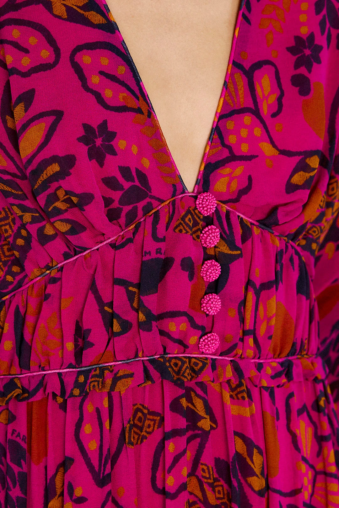 Farm Rio Pink Macaw Forest Maxi Dress 5 Farm Rio Pink Macaw Forest Maxi Dress - Image 5