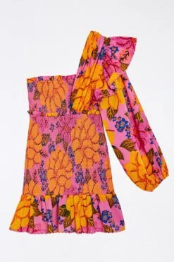 Farm Rio Flowers Garden One Shoulder Mini Dress 11 Farm Rio Flowers Garden One Shoulder Mini Dress -Farm Rio 303791 06