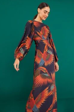 Farm Rio Arabesque Toucans Midi Dress 8 Farm Rio Arabesque Toucans Midi Dress -Farm Rio 303801 01