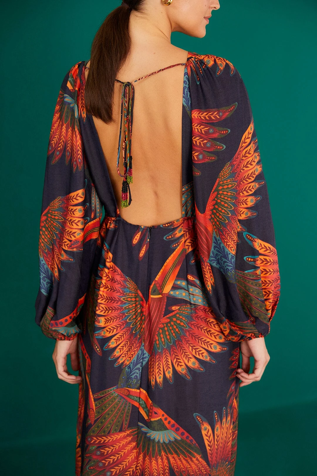 Farm Rio Arabesque Toucans Midi Dress 4 Farm Rio Arabesque Toucans Midi Dress - Image 4