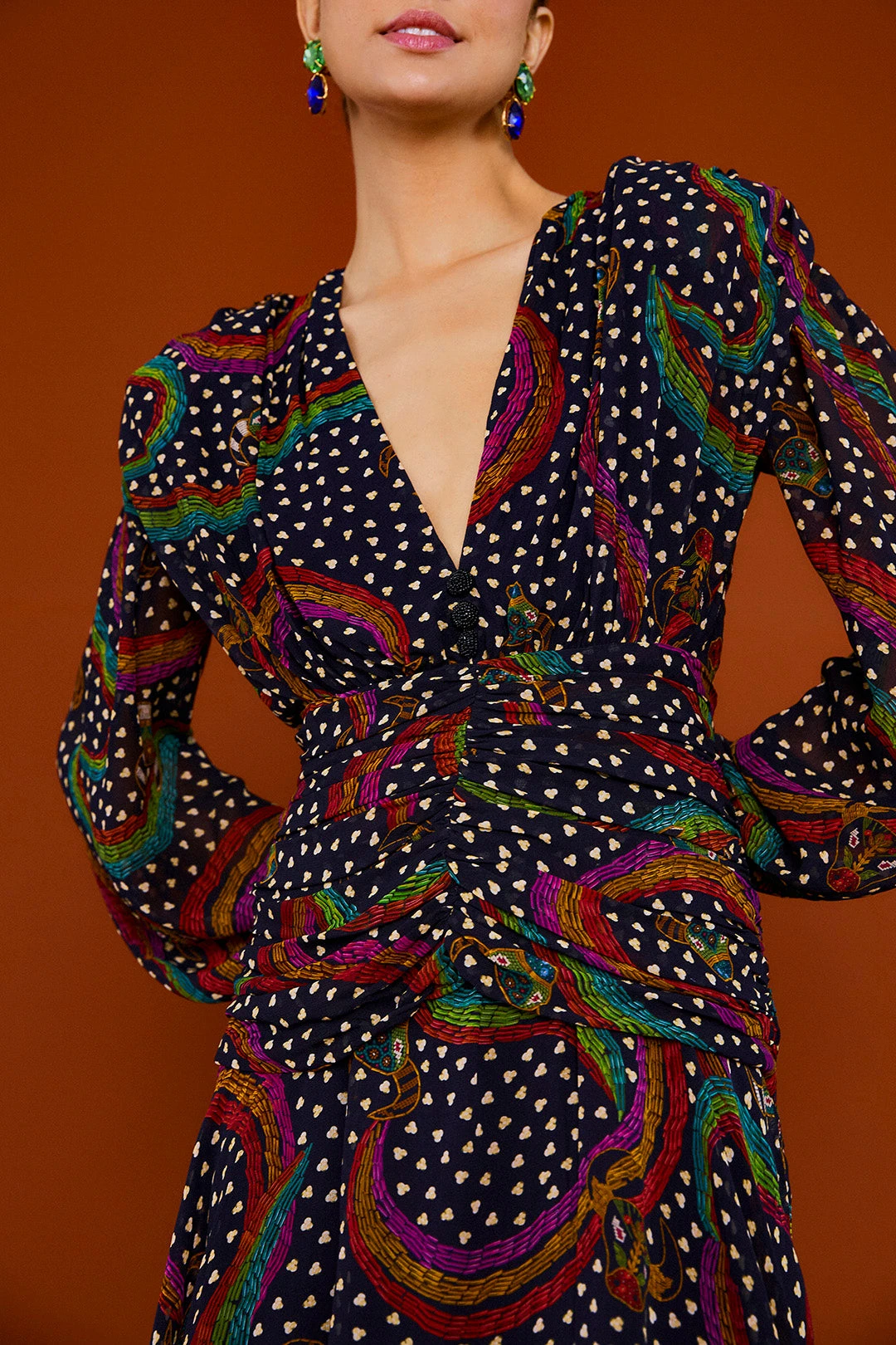 Farm Rio Rainbow Oxen Mini Dress 3 Farm Rio Rainbow Oxen Mini Dress - Image 3