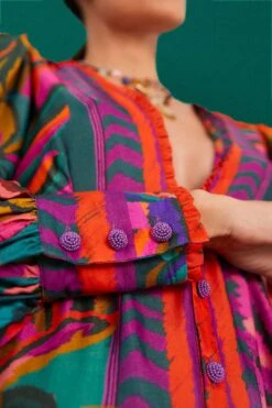 Farm Rio Graphic Foliage Lenzing™ Ecovero™ Viscose Mini Dress 7 Farm Rio Graphic Foliage Lenzing™ Ecovero™ Viscose Mini Dress -Farm Rio 303810 04