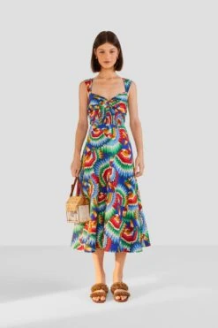 Farm Rio Chevron Toucans Midi Dress -Farm Rio 303814 02