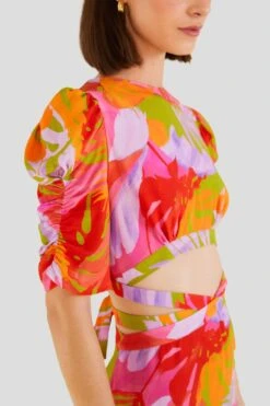 Farm Rio Colorful Leaves Midi Dress -Farm Rio 303823 03