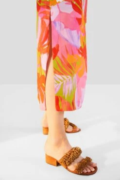 Farm Rio Colorful Leaves Midi Dress -Farm Rio 303823 05