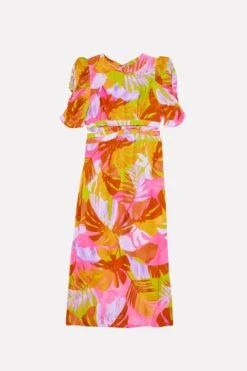 Farm Rio Colorful Leaves Midi Dress -Farm Rio 303823 06