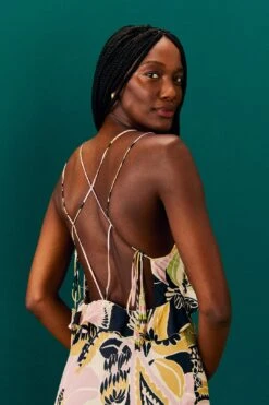 Farm Rio Sand Vintage Forest Lenzing™ Ecovero™ Viscose Midi Dress 8 Farm Rio Sand Vintage Forest Lenzing™ Ecovero™ Viscose Midi Dress -Farm Rio 303824 03