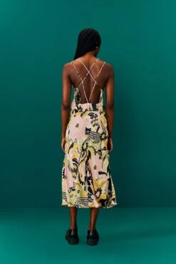 Farm Rio Sand Vintage Forest Lenzing™ Ecovero™ Viscose Midi Dress 9 Farm Rio Sand Vintage Forest Lenzing™ Ecovero™ Viscose Midi Dress -Farm Rio 303824 04