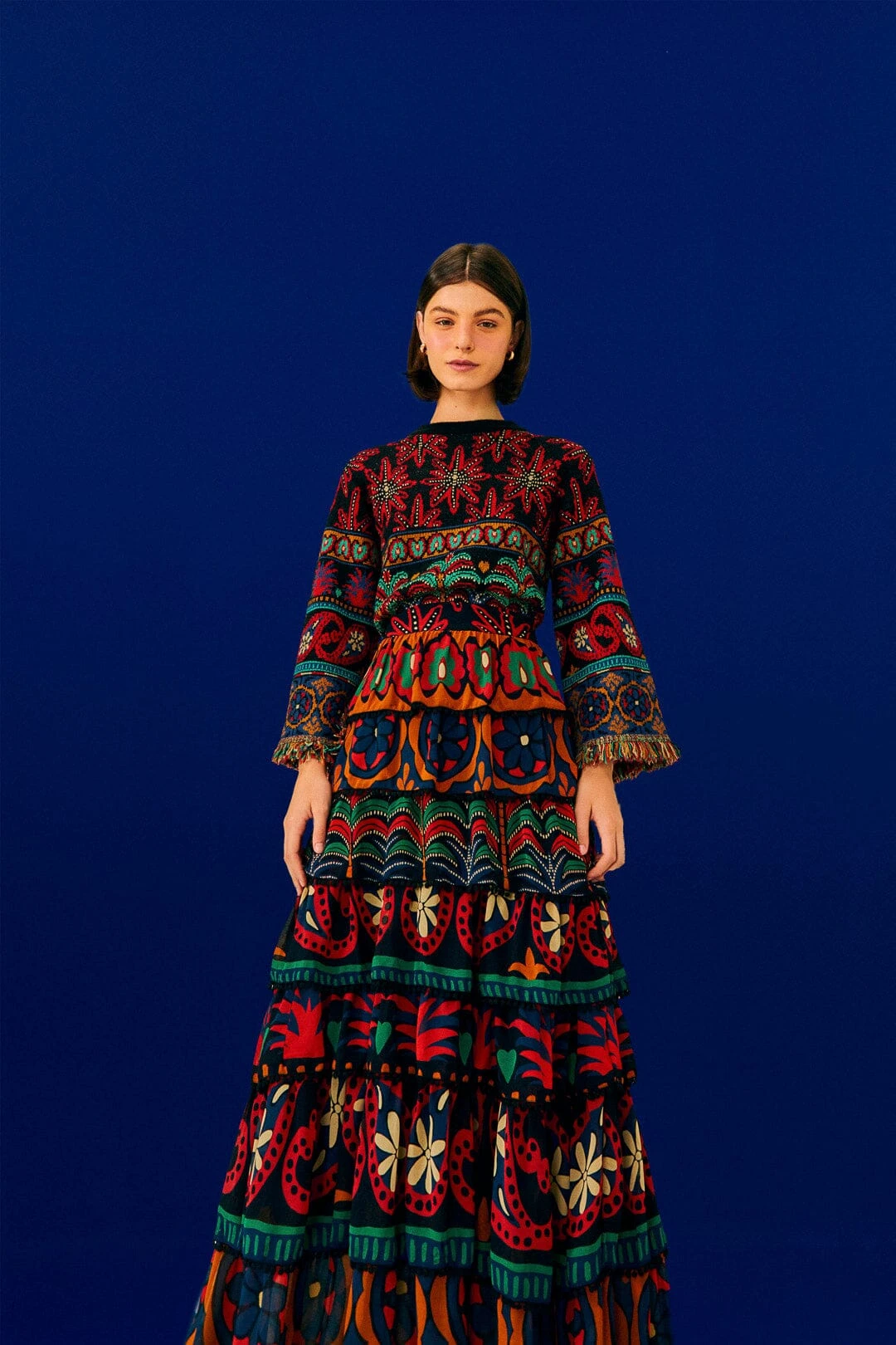 Farm Rio Black Night Sky Maxi Skirt 1 Farm Rio Black Night Sky Maxi Skirt