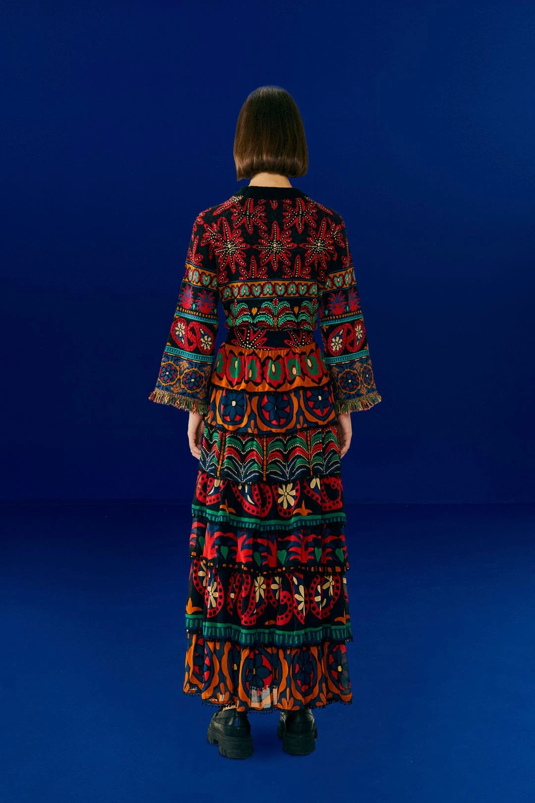 Farm Rio Black Night Sky Maxi Skirt 2 Farm Rio Black Night Sky Maxi Skirt - Image 2