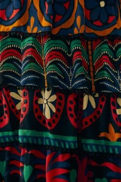 Farm Rio Black Night Sky Maxi Skirt 10 Farm Rio Black Night Sky Maxi Skirt -Farm Rio 303828 05