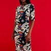 Farm Rio Toucans Wave Lenzing™ Ecovero™ Viscose Midi Dress