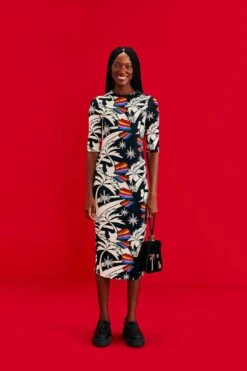 Farm Rio Toucans Wave Lenzing™ Ecovero™ Viscose Midi Dress 7 Farm Rio Toucans Wave Lenzing™ Ecovero™ Viscose Midi Dress -Farm Rio 303851 02