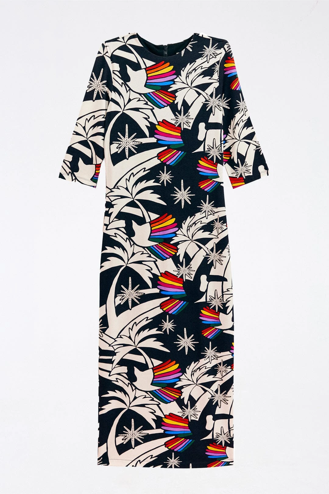 Farm Rio Toucans Wave Lenzing™ Ecovero™ Viscose Midi Dress 5 Farm Rio Toucans Wave Lenzing™ Ecovero™ Viscose Midi Dress - Image 5