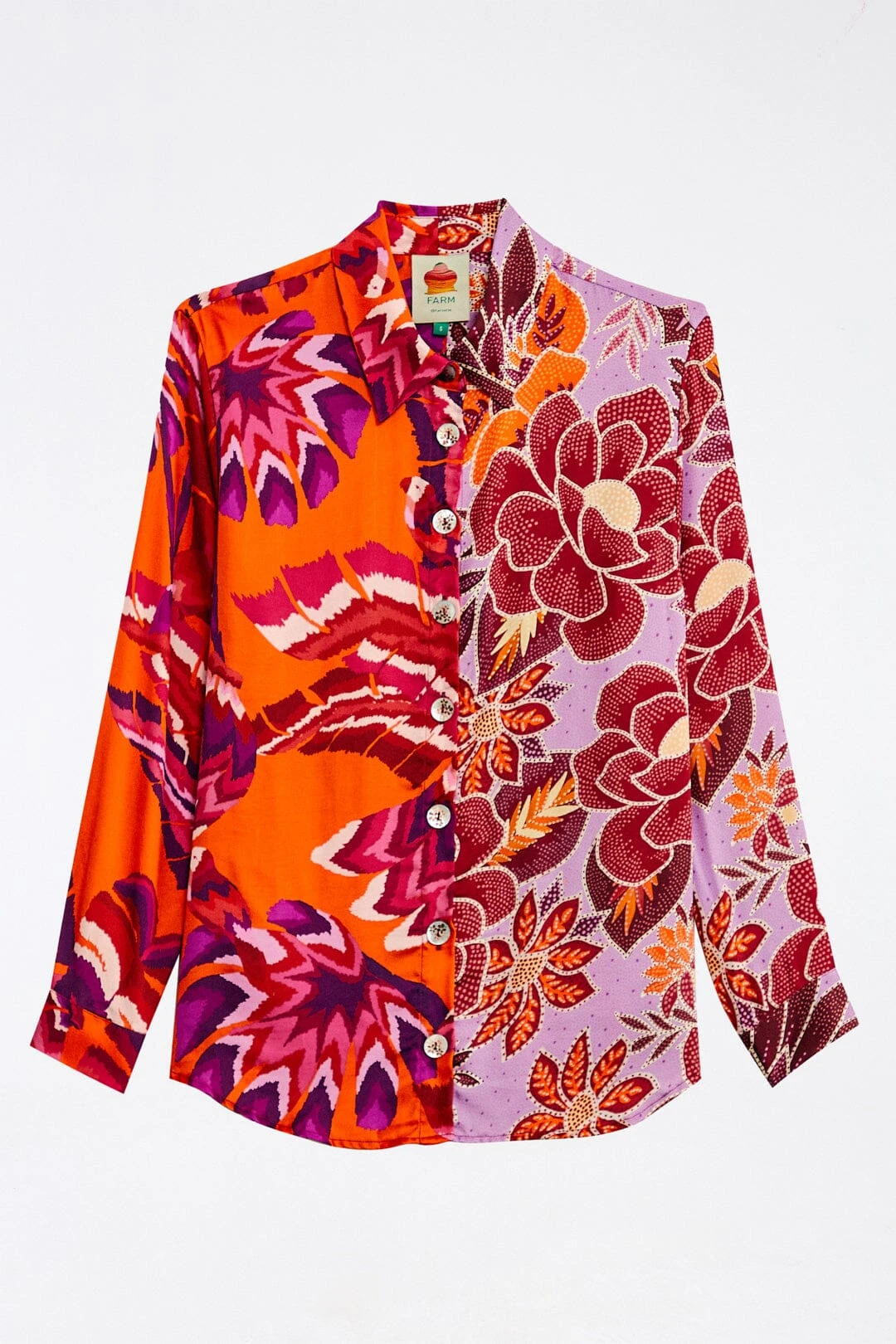 Farm Rio Lilac Mixed Prints Shirt 5 Farm Rio Lilac Mixed Prints Shirt - Image 5