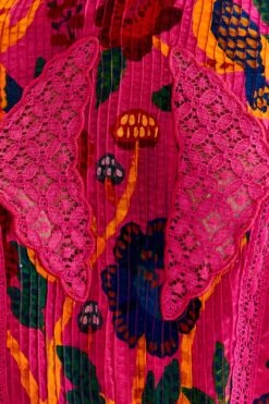 Farm Rio Pink Sweet Forest Blouse 8 Farm Rio Pink Sweet Forest Blouse -Farm Rio 303876 04