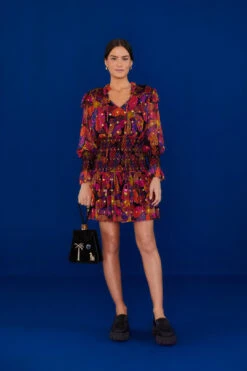 Farm Rio Black Heart Daisy Mini Dress -Farm Rio 303895 01