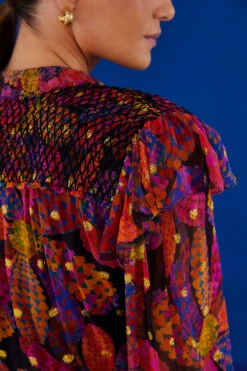 Farm Rio Black Heart Daisy Mini Dress -Farm Rio 303895 05