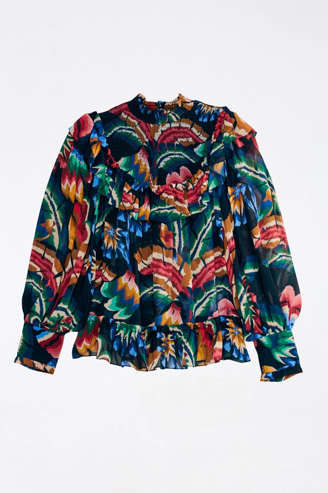 Farm Rio Black Chevron Forest Blouse 6 Farm Rio Black Chevron Forest Blouse - Image 6