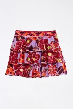 Farm Rio Sweet Floral Layered Mini Skirt 9 Farm Rio Sweet Floral Layered Mini Skirt -Farm Rio 303902 05