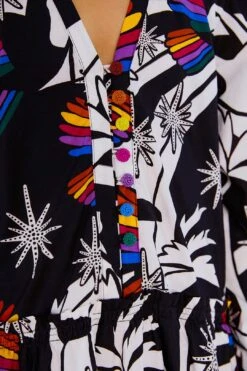 Farm Rio Toucans Wave Organic Cotton Mini Dress -Farm Rio 303908 04