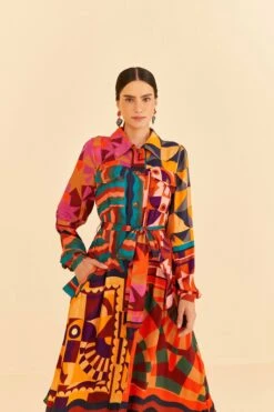 Farm Rio Graphic Scarves Shirtdress -Farm Rio 303921 02 a57966c1 f954 4292 a726 f8c92be1aaae