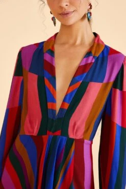 Farm Rio Magic Stripes Maxi Dress 7 Farm Rio Magic Stripes Maxi Dress -Farm Rio 303924 03