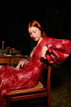 Farm Rio Hearts Sequin Midi Dress 8 Farm Rio Hearts Sequin Midi Dress -Farm Rio 303943 05